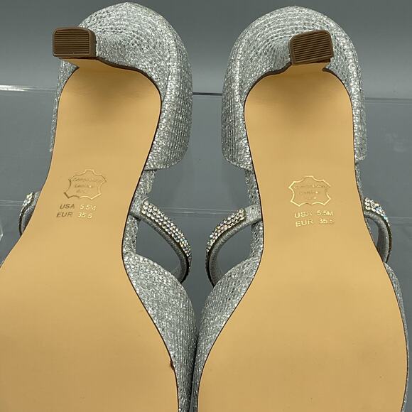 NEW Nina Women’s Brystol Evening Pumps Silver Size 5.5M - Picture 9 of 10